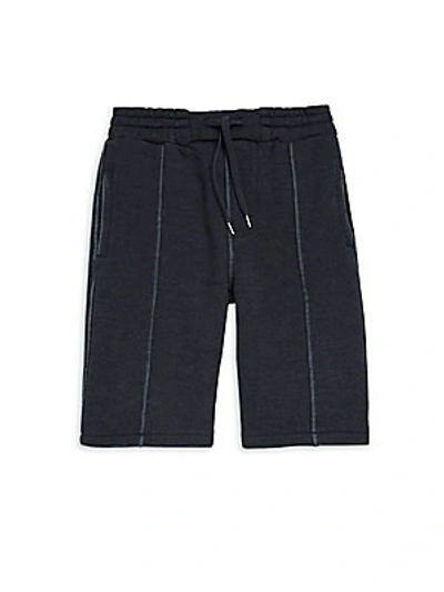 7 For All Mankind Boy's Deep Well Cotton Pull-on Shorts In Dark Blue