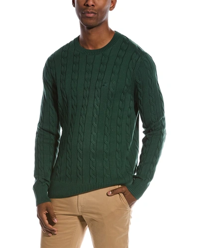 Brooks Brothers Supima Cotton Cable Crewneck Sweater | Dark Green | Size 2xl