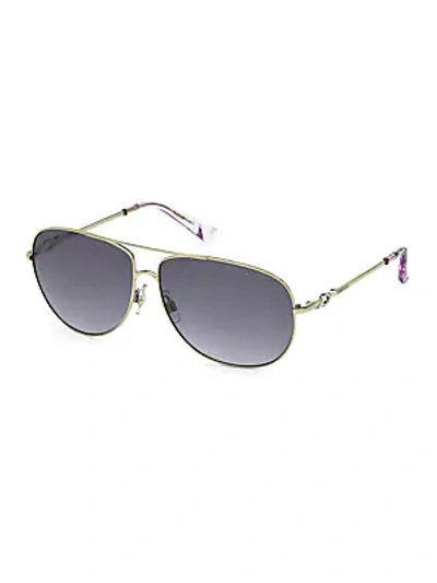 Swarovski 61mm Aviator Sunglasses In Silver Purple
