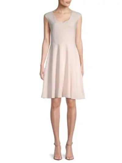 Calvin Klein Cap-sleeve Fit-&amp;-flare Dress In Blossom