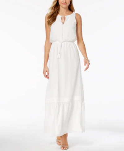 Adrianna Papell Sleeveless Maxi Dress In White
