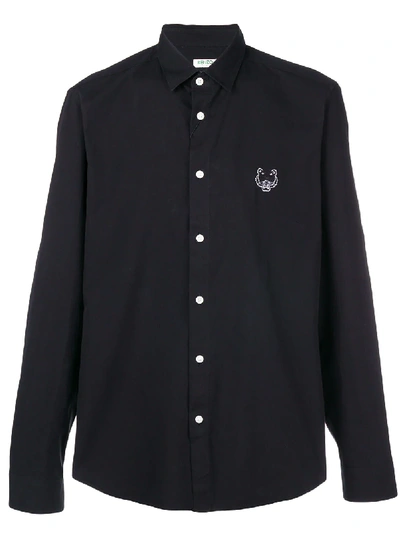 Kenzo Side Tiger Longsleeved Shirt In Black