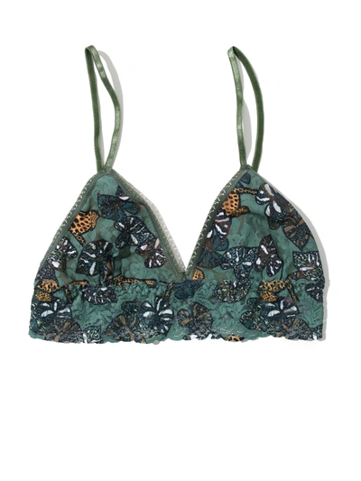Hanky Panky Printed Signature Lace Padded Triangle Bralette Prowling In Multicolor