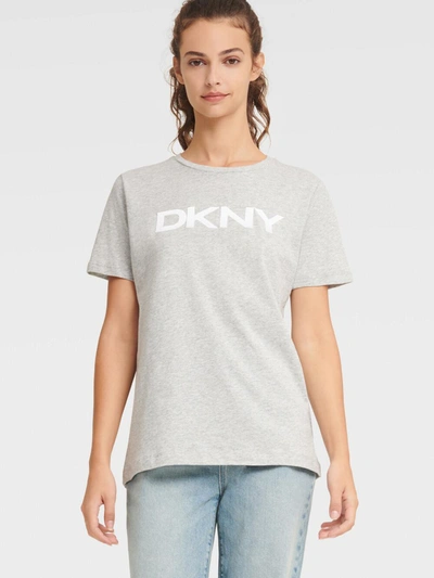 Donna Karan Women's Foundation Logo T-shirt In Heather Grey