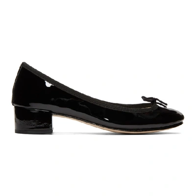 Repetto Black Patent Camille Heels In 410 Black