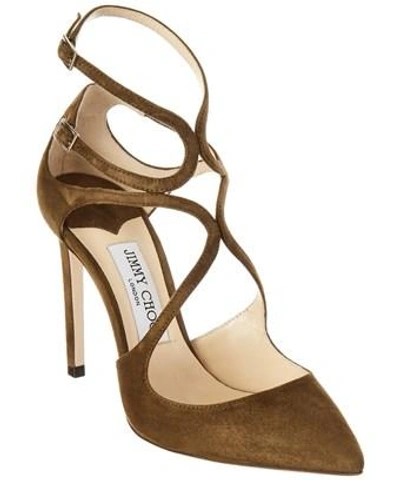 Jimmy Choo Lancer 100 Suede Pump In Green