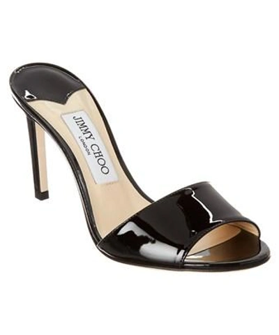 Jimmy Choo Stacey 85 Patent Mule In Black