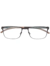 Mykita Henning Square Frame Glasses In Brown