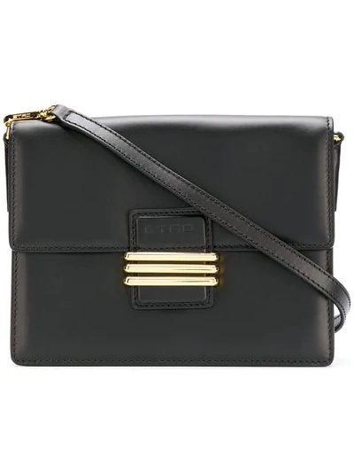Etro Embroidered Strap Cross-body Bag In Black