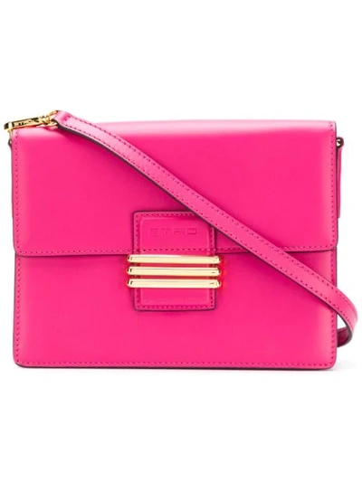 Etro Embroidered Strap Cross-body Bag In Pink