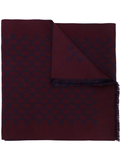 Gucci Double Jacquard Gg Wool Scarf