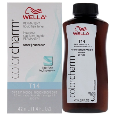 Wella Color Charm Permanent Toner - T14 Pale Ash Blonde By  For Unisex - 1.4 oz Toner