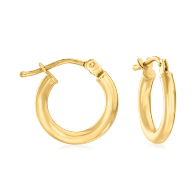Ross-simons Italian 2mm 18kt Yellow Gold Hoop Earrings