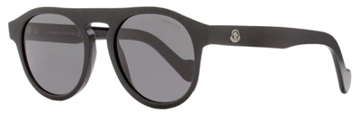 Moncler Unisex Oval Sunglasses Ml0073 01a Black 51mm
