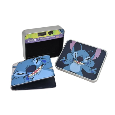 Concept One Disney's Stitch Bifold Wallet In A Decorative Tin Case, Multi