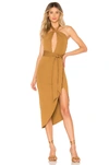 House Of Harlow 1960 X Revolve Loretta Dress In Chocolate. In Toffee