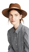 Rag & Bone Zoe Straw Fedora In Brown