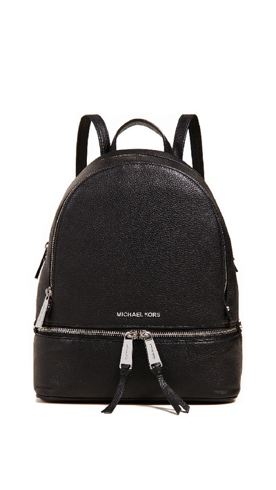 Michael Michael Kors Rhea Zip Medium Backpack In Black