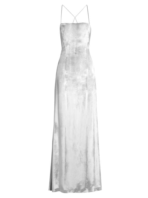 galvan silver gown