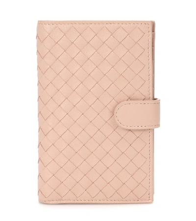 Bottega Veneta Intrecciato Leather Wallet In Pink