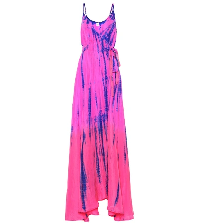Anna Kosturova Tie-dye Silk Maxi Dress In Multicoloured