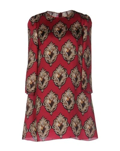 Dolce & Gabbana Short Dress In Garnet