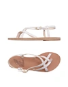 Ancient Greek Sandals Toe Strap Sandals In White