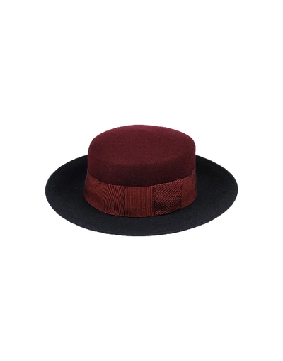 Marzi Hat In Maroon