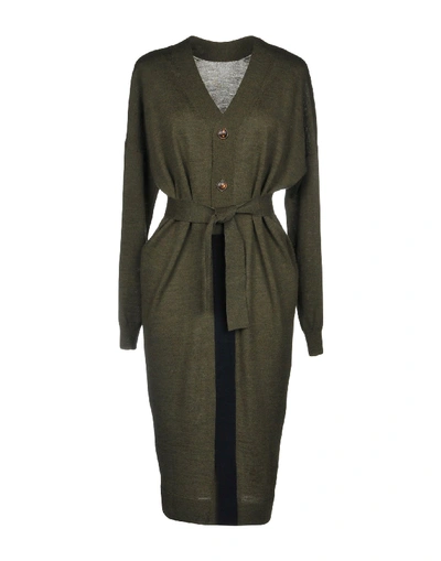 Common Wild Knee-length Dress In Military Green