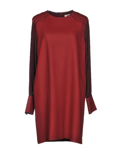 Mauro Grifoni Short Dress In Brick Red