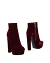 Casadei Ankle Boot In Deep Purple