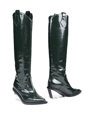 Mm6 Maison Margiela Boots In Dark Green