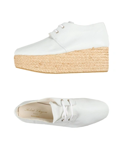 Robert Clergerie Lace-up Shoes In White