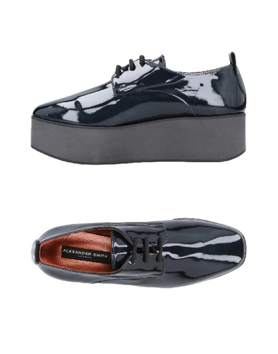 Alexander Smith Laced Shoes In Dark Blue