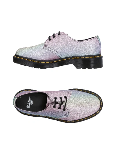 Dr. Martens Laced Shoes In Pink