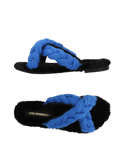 Avec Modération Sandals In Blue
