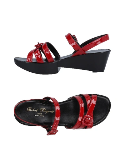 Robert Clergerie Sandals In Red
