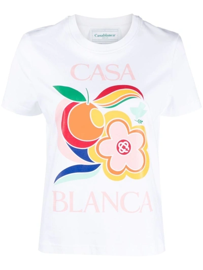 Casablanca Le Pouvoir Des Fleurs T-shirt In Multicolor
