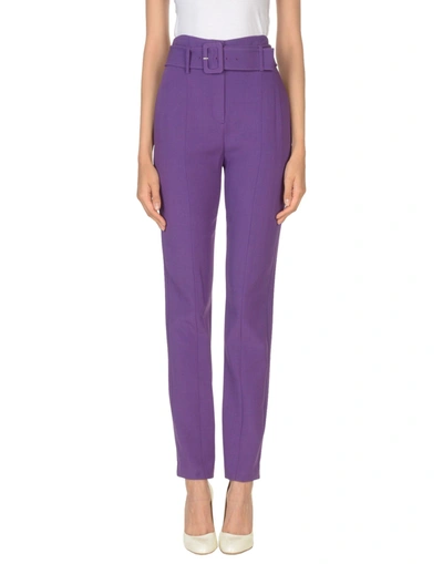 Theory Casual Pants In Mauve