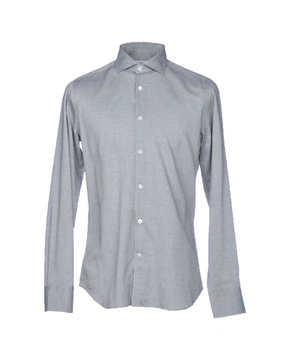 Guglielminotti Solid Color Shirt In Grey