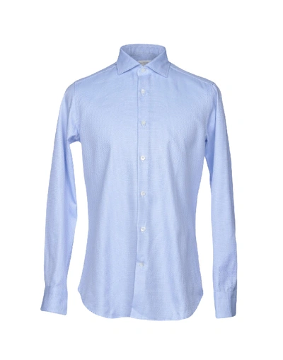 Guglielminotti Patterned Shirt In Sky Blue