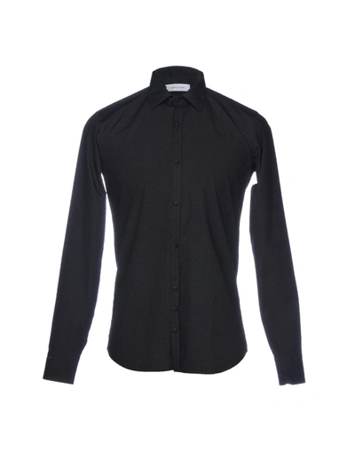 Aglini Solid Color Shirt In Black