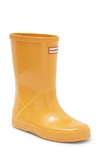 Hunter Kids' First Gloss Waterproof Rain Boot In Nomad Orange