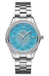 Jbw Mondrain Diamond & Crystal Embellished Miyota Bracelet Watch, 34mm In Silver