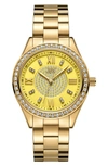 Jbw Mondrain Diamond & Crystal Embellished Miyota Bracelet Watch, 34mm In Gold