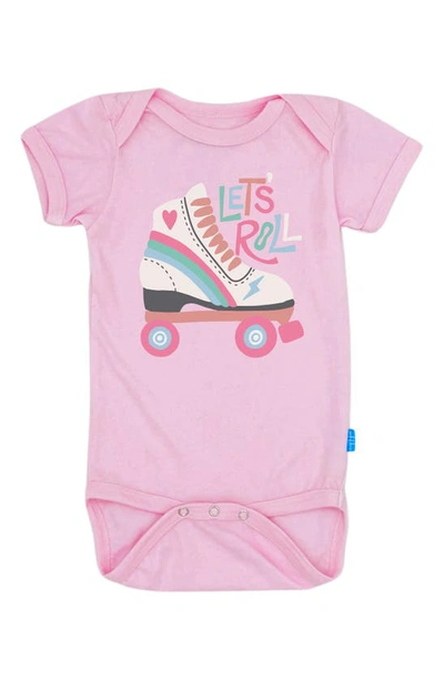 Feather 4 Arrow Babies' Let's Roll Cotton Graphic Bodysuit In Pink