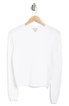 Sweet Romeo Crewneck Cross Stitch Center Seam Sweater In Off White