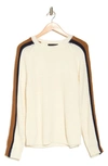 Sanctuary Crewneck Sporty Sweater In Scone/ Pecan/ Navy