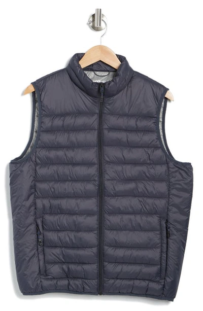 Hawke And Co Quilted Nylon Vest In Carbon
