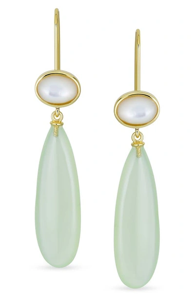 Bling Jewelry Gemstone Drop Earrings In Green